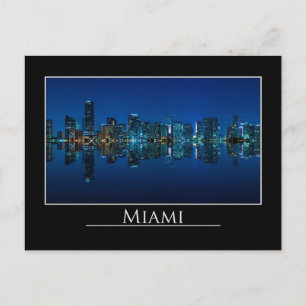 Miami skyline ' s nachts panorama - Briefkaart