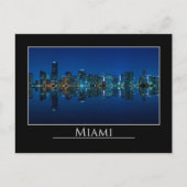 Miami skyline ' s nachts panorama - Briefkaart (Voorkant)