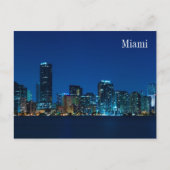 Miami skyline ' s nachts panorama - Briefkaart (Voorkant)
