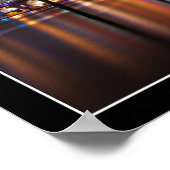 Miami skyline 's nachts - Poster (Hoek)