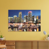 Miami skyline stad in Florida Canvas Afdruk (Insitu (Woonkamer))