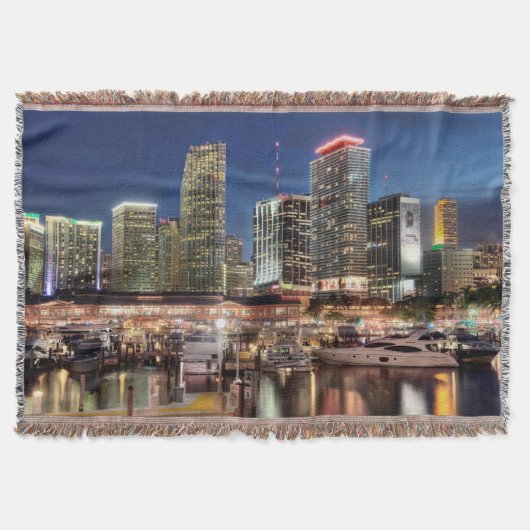 Miami skyline stad in Florida Deken (Voorkant)
