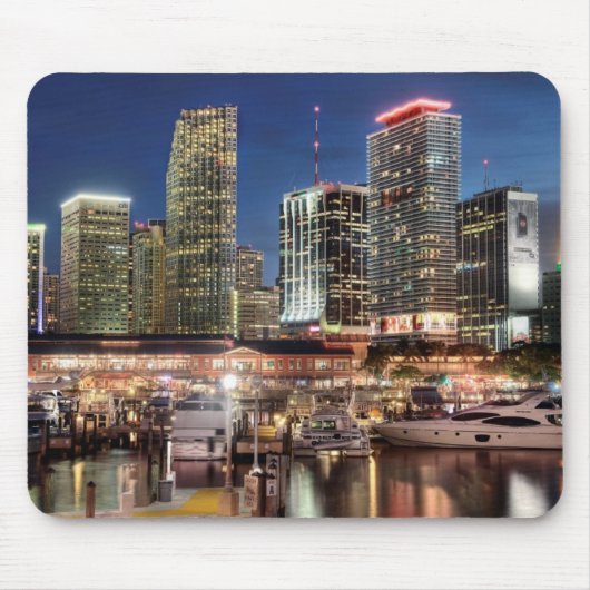 Miami skyline stad in Florida Muismat (Voorkant)