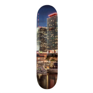 Miami skyline stad in Florida Persoonlijk Skateboard