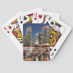 Miami skyline stad in Florida Pokerkaarten