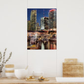 Miami skyline stad in Florida Poster (Keuken)