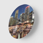 Miami skyline stad in Florida Ronde Klok (Hoek)