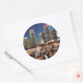 Miami skyline stad in Florida Ronde Sticker (Envelop)