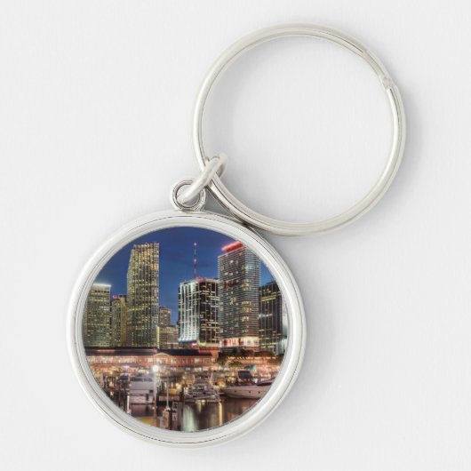 Miami skyline stad in Florida Sleutelhanger (Voorkant)