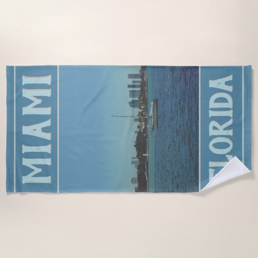 Miami Skyline Strandlaken (Voorkant)