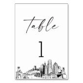 Miami Skyline tafelnummer 3.5x5 Kaart (Voorkant)