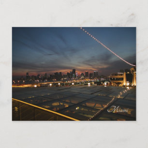 Miami Skyline van een cruiseschip Briefkaart