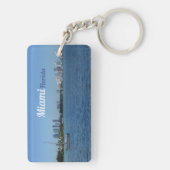 Miami Skyline w/out jouw tekst Sleutelhanger (achterkant)