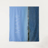 Miami Skyline w/out jouw tekst Wandkleed (Voorkant)