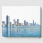 Miami Skyline Watercolor Wedding Gastenboek (Achterkant)
