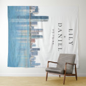 Miami Skyline Wedding Photo Backdrop Wandkleed (In Situ (horizontaal))