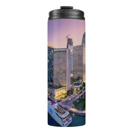Miami Skyline Zonsondergang met InterContinental H Thermosbeker (Voorkant)