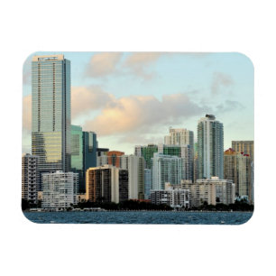 Miami skyscrapers tegen brede heldere hemel magneet