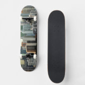Miami skyscrapers tegen brede heldere hemel persoonlijk skateboard (Voorkant)