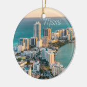 Miami South Beach Florida Ocean Uitzicht Keramisch Ornament (Links)