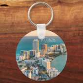 Miami South Beach Florida Ocean Uitzicht Sleutelhanger (Voorkant)