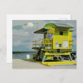 Miami South Beach Gele Badmeestertoren Briefkaart (Voorkant / Achterkant)