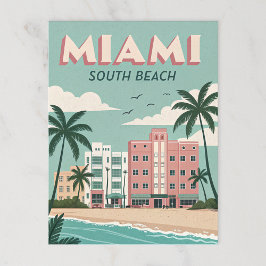 Miami South Beach:  kustcharme Briefkaart