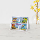 Miami South Beach Lifeguard Towers Kaart (Gele Bloem)