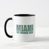 Miami stad Florida blauw Mok (Links)