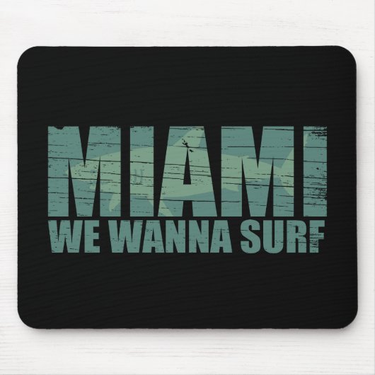 Miami stad Florida blauw Muismat (Voorkant)