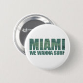Miami stad Florida blauw Ronde Button 5,7 Cm (Voorkant /achterkant)