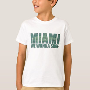 Miami stad Florida blauw T-shirt