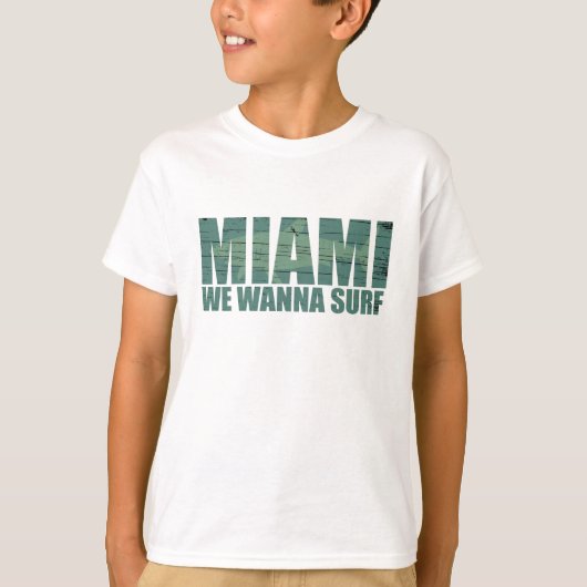 Miami stad Florida blauw T-shirt (Voorkant)