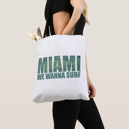 Miami stad Florida blauw Tote Bag (Dichtbij)