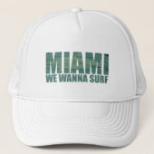 Miami stad Florida blauw Trucker Pet (Voorkant)