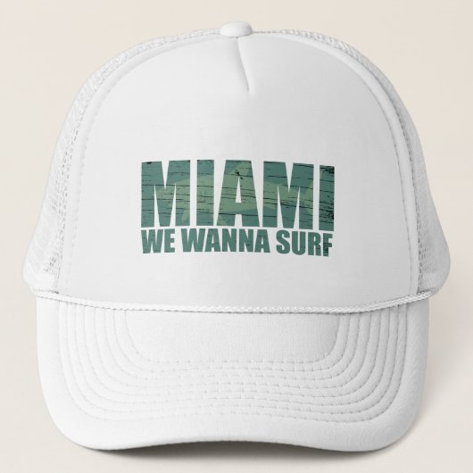 Miami stad Florida blauw Trucker Pet (Voorkant)