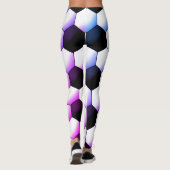 Miami Stijl Voetbal Patroon Transparante achtergro Leggings (Achterkant)