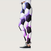 Miami Stijl Voetbal Patroon Transparante achtergro Leggings (Links)