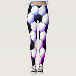 Miami Stijl Voetbal Patroon Transparante achtergro Leggings