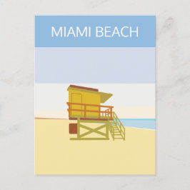  Miami strand Florida Illustratie Briefkaart