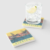 miami strand florida stenen onderzetter (Zijkant)