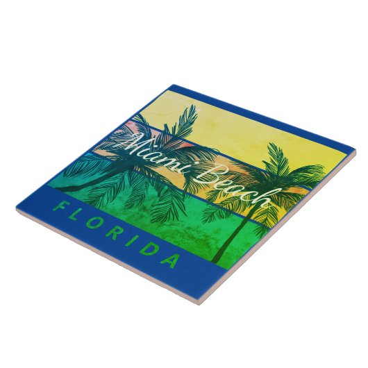 miami strand florida   tegeltje (Zijkant)