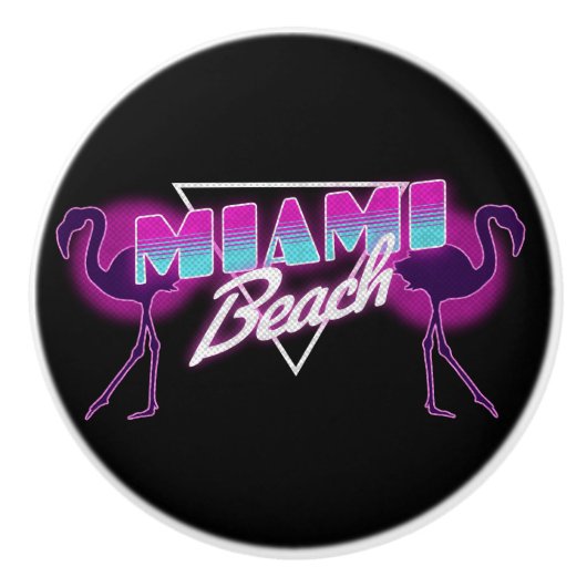 Miami strand keramische knop (Voorkant)
