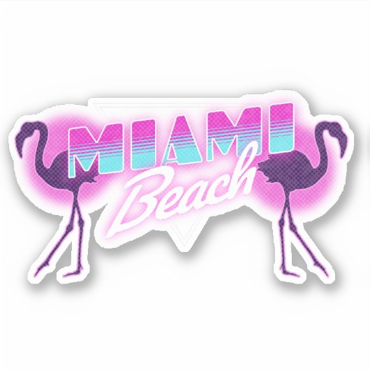 Miami strand sticker (Voorkant)
