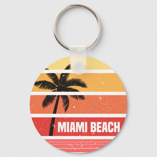 Miami strand T-Shirt Sleutelhanger (Voorkant)