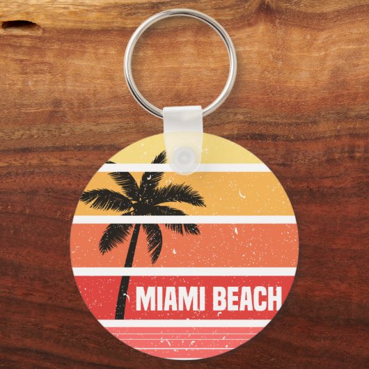 Miami strand T-Shirt Sleutelhanger (Voorkant)