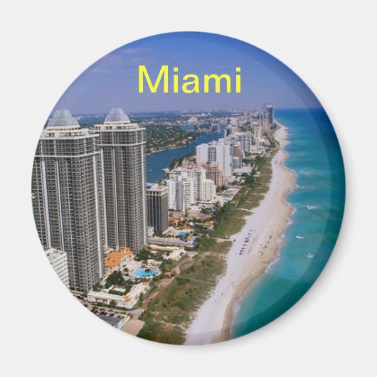 Miami strandmagneet magneet (Voorkant)