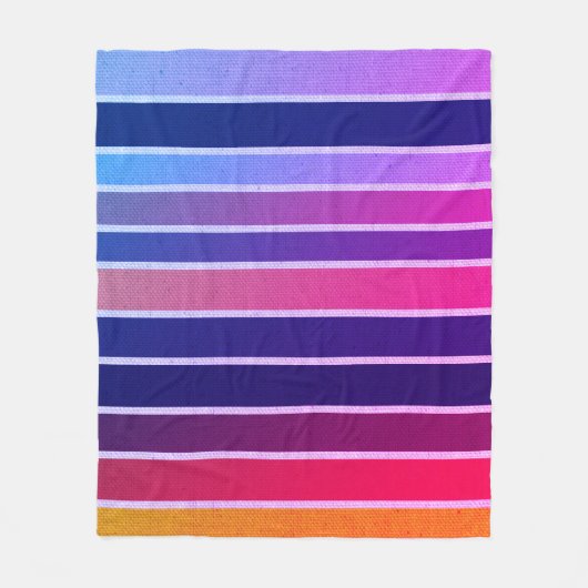 Miami Striped Fleece Deken (Voorkant)