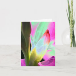 Miami Style Floral Blank Folded Note Kaart