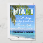 Miami Summer Girls Weekend Bachelorette Party Invi Kaart (Voorkant)